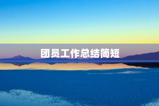 团员工作总结简短