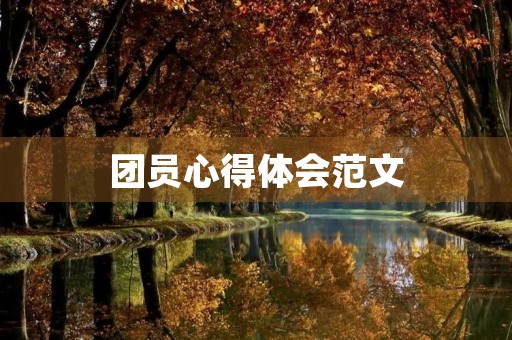 团员心得体会范文