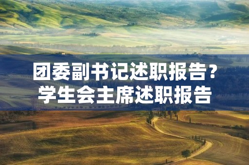 团委副书记述职报告?学生会主席述职报告