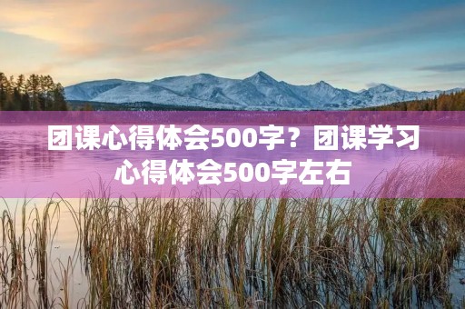 团课心得体会500字?团课学习心得体会500字左右 团课心得体会500字?团课学习心得体会500字左右