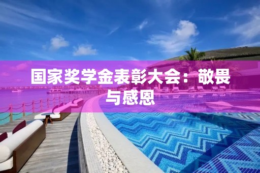国家奖学金表彰大会:敬畏与感恩 国家奖学金表彰大会:敬畏与感恩