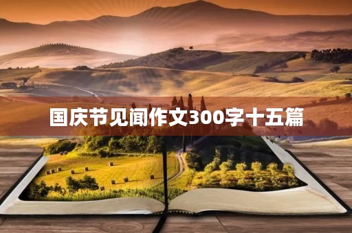国庆节见闻作文300字十五篇 国庆节见闻作文300字十五篇