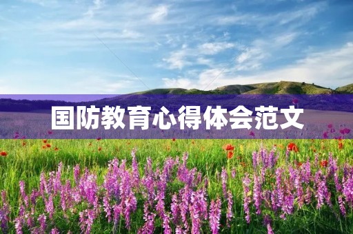国防教育心得体会范文