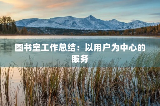 图书室工作总结:以用户为中心的服务 图书室工作总结:以用户为中心的服务