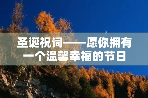 圣诞祝词——愿你拥有一个温馨幸福的节日