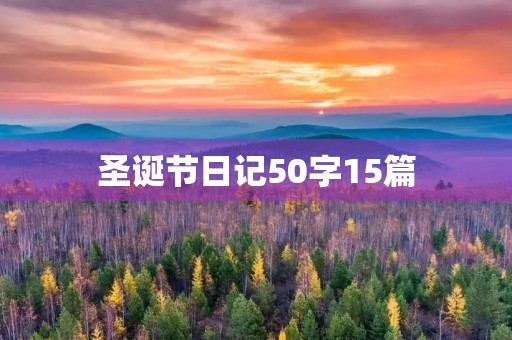 圣诞节日记50字15篇 圣诞节日记50字15篇