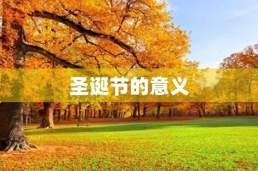 圣诞节的意义