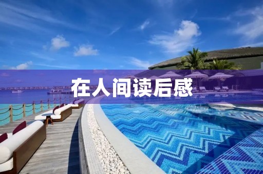 在人间读后感 在人间读后感