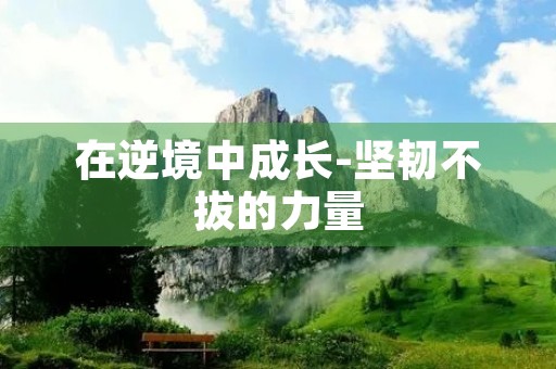 在逆境中成长-坚韧不拔的力量