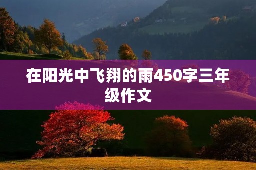 在阳光中飞翔的雨450字三年级作文