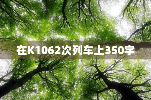 在K1062次列车上350字 在K1062次列车上350字