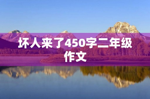 坏人来了450字二年级作文