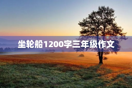 坐轮船1200字三年级作文