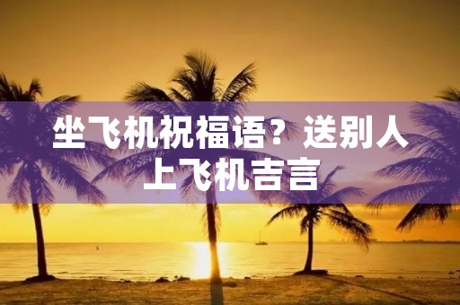 坐飞机祝福语?送别人上飞机吉言 坐飞机祝福语?送别人上飞机吉言