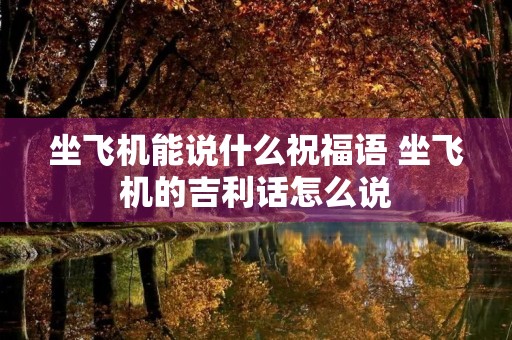 坐飞机能说什么祝福语 坐飞机的吉利话怎么说