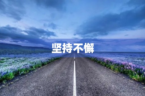 坚持不懈，追求梦想