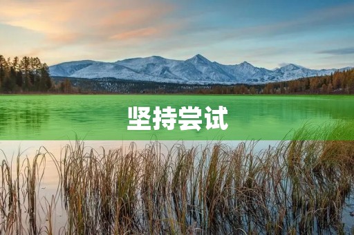 坚持尝试，不要轻易说不