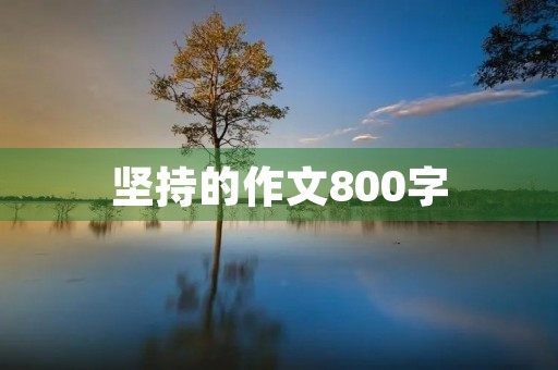 坚持的作文800字