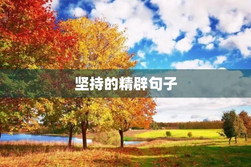坚持的精辟句子(坚持的精辟句子短句)