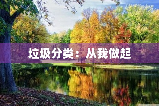 垃圾分类：从我做起，共建美好家园