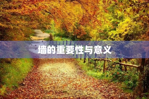 墙的重要性与意义 墙的重要性与意义