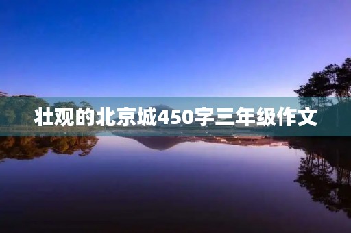 壮观的北京城450字三年级作文 壮观的北京城450字三年级作文