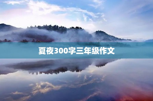 夏夜300字三年级作文 夏夜300字三年级作文