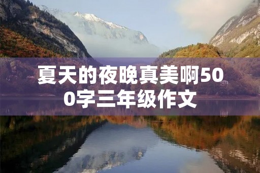 夏天的夜晚真美啊500字三年级作文 夏天的夜晚真美啊500字三年级作文