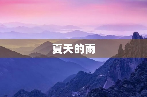 夏天的雨 夏天的雨