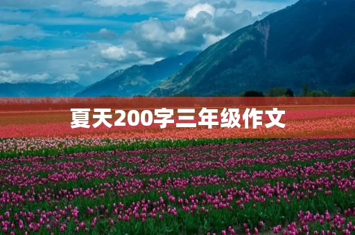 夏天200字三年级作文 夏天200字三年级作文