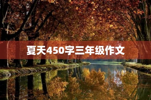 夏天450字三年级作文