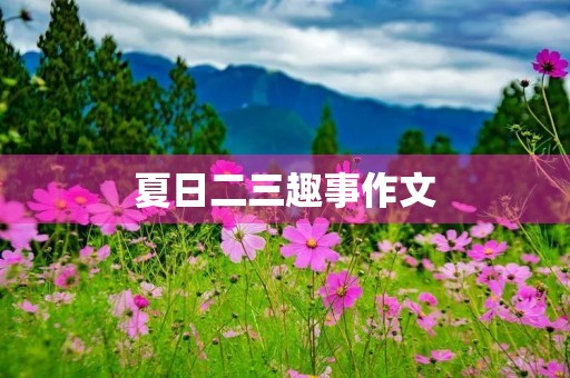 夏日二三趣事作文 夏日二三趣事作文