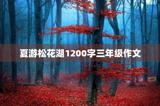夏游松花湖1200字三年级作文 夏游松花湖1200字三年级作文