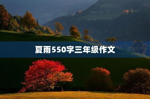 夏雨550字三年级作文 夏雨550字三年级作文