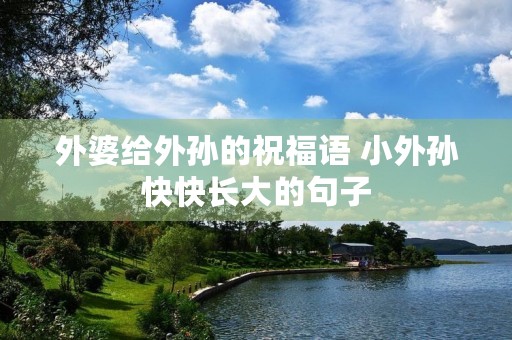 外婆给外孙的祝福语 小外孙快快长大的句子