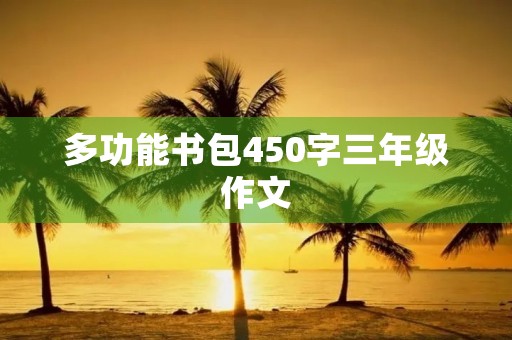 多功能书包450字三年级作文