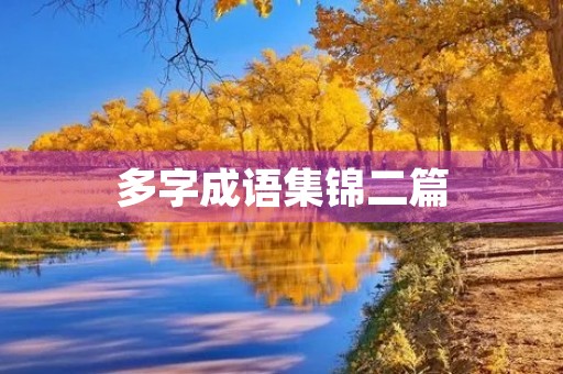 多字成语集锦二篇