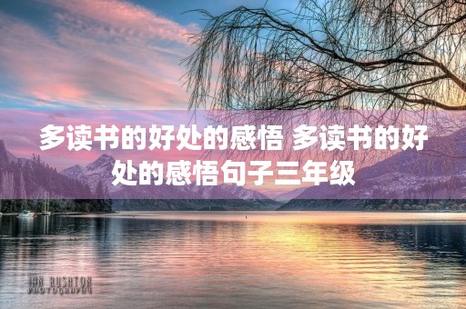 多读书的好处的感悟 多读书的好处的感悟句子三年级