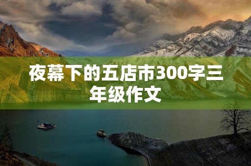 夜幕下的五店市300字三年级作文