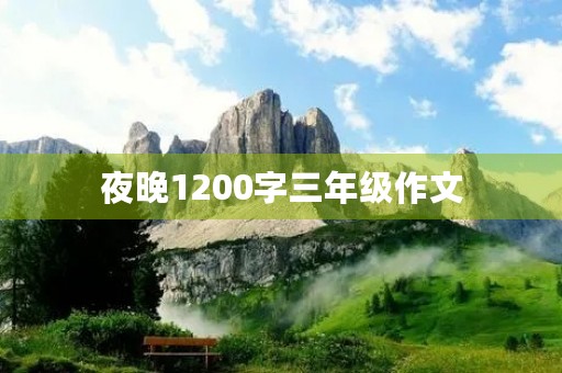 夜晚1200字三年级作文 夜晚1200字三年级作文