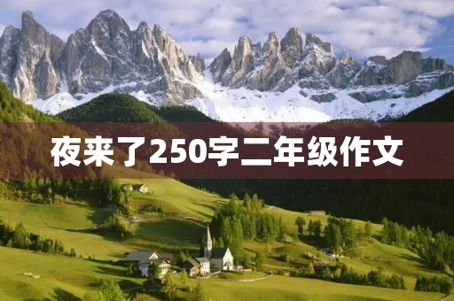夜来了250字二年级作文