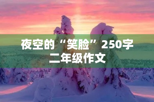 夜空的“笑脸”250字二年级作文
