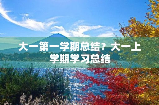 大一第一学期总结?大一上学期学习总结 大一第一学期总结?大一上学期学习总结