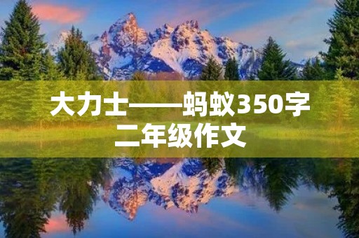 大力士——蚂蚁350字二年级作文