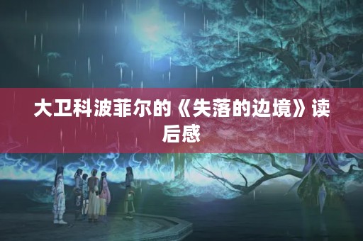 大卫科波菲尔的《失落的边境》读后感 大卫科波菲尔的《失落的边境》读后感