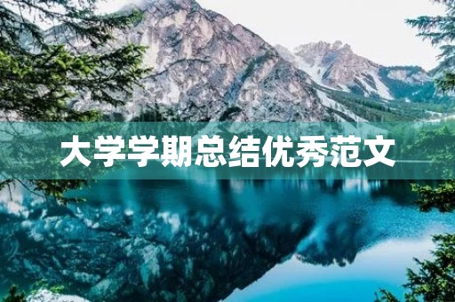 大学学期总结优秀范文
