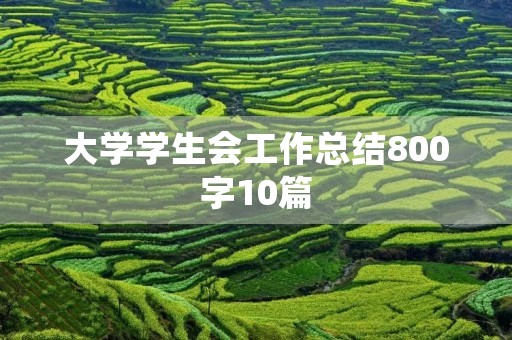 大学学生会工作总结800字10篇