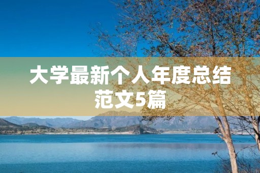 大学最新个人年度总结范文5篇
