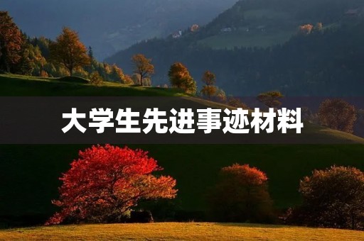 大学生先进事迹材料