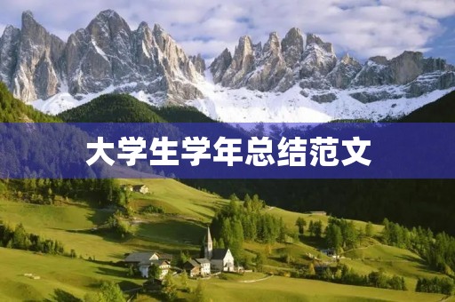 大学生学年总结范文